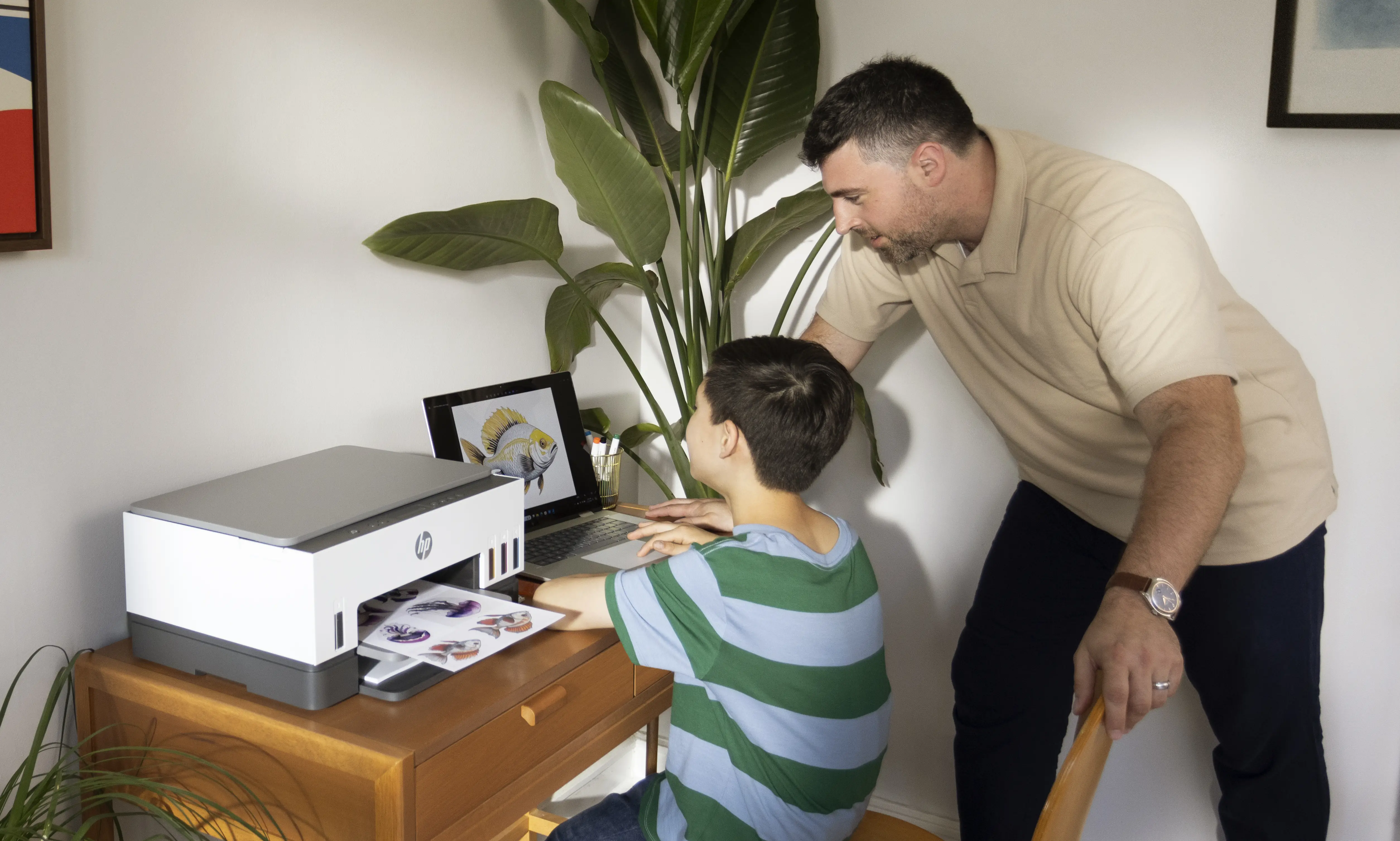 HP Smart Tank 6005 Kablosuz All-in-One Renk 2H1W1A Renkli Çok Fonksiyonlu Yazıcı Thumbnail 5