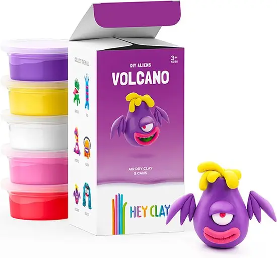 HEY CLAY DIY Aliens Volcano HC50155 Çömlekçilik Ve Modelleme Ürünleri