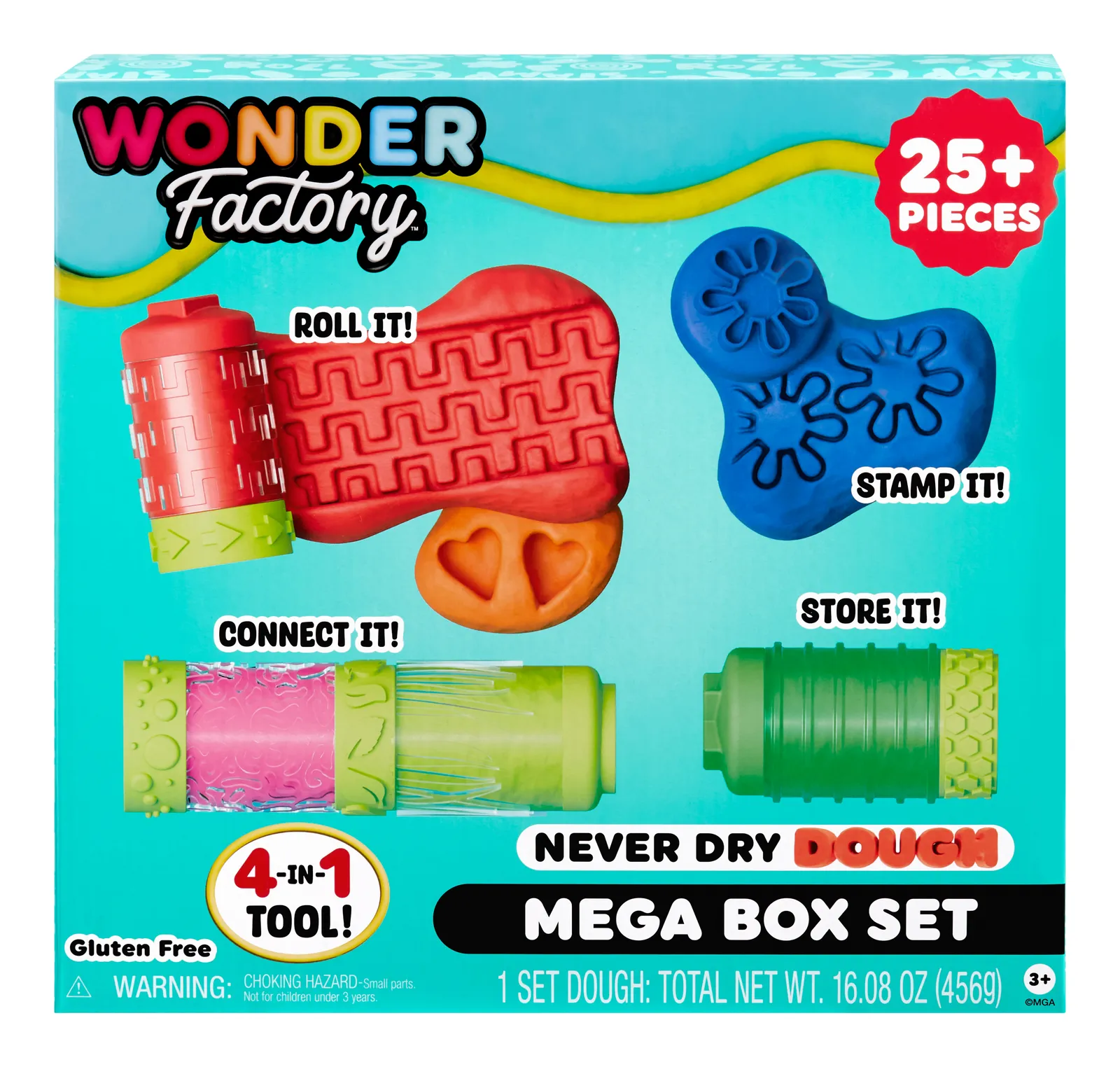 MGA Entertainment Wonder Factory Never Dry Dough Mega Box Set 595137 Çömlekçilik Ve Modelleme Ürünleri