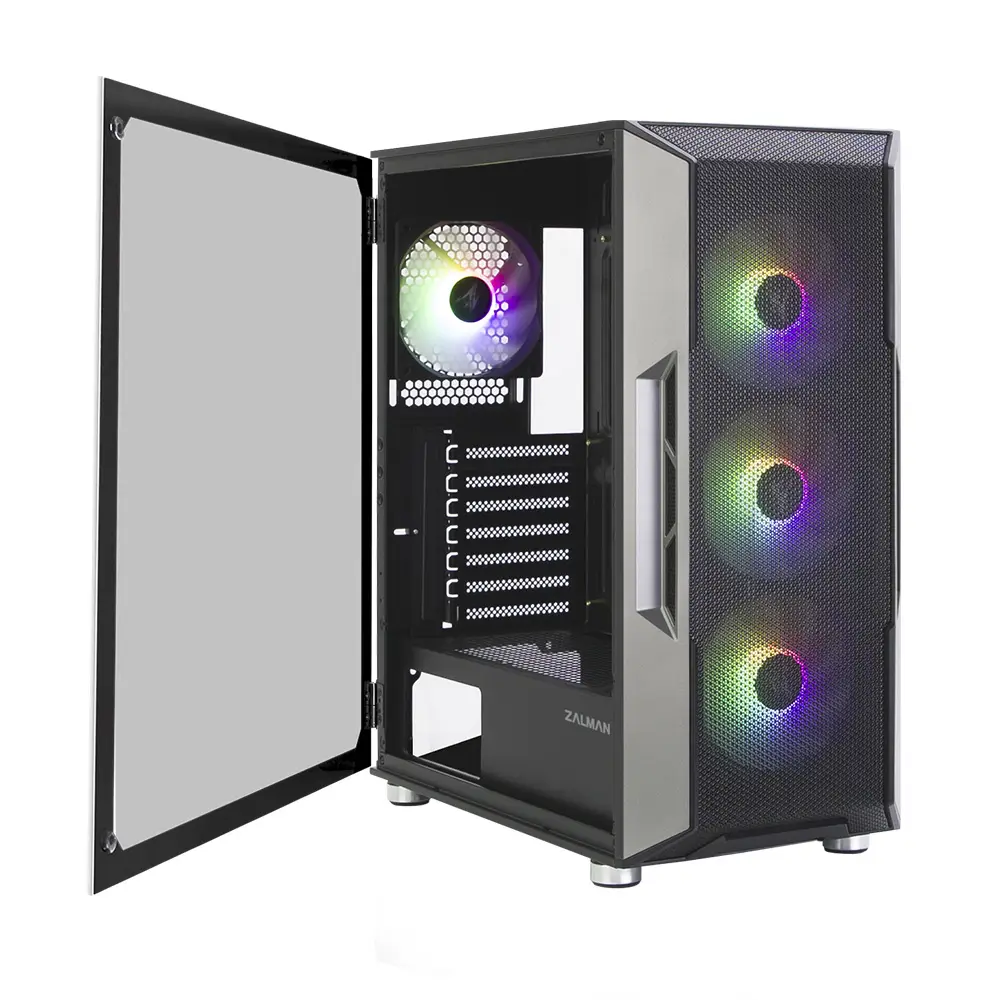 Zalman I3 Neo ATX Mid Tower PC Case Mesh front for efficient cooling Pre-installed fan 3 Thumbnail 3