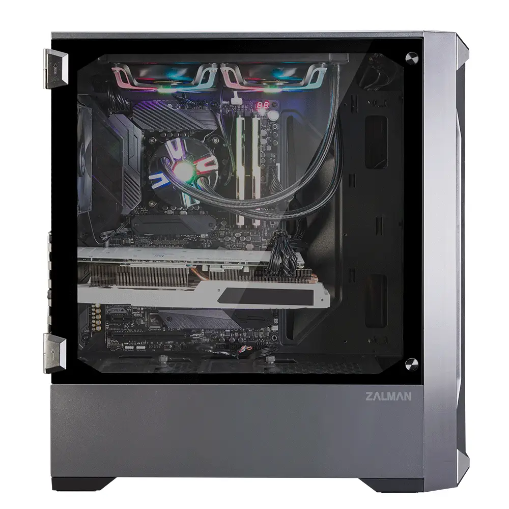 Zalman Z8 MS ATX Mid Tower PC Case, ARGB fan x3, Mesh Thumbnail 3