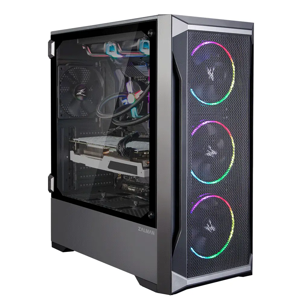 Zalman Z8 MS ATX Mid Tower PC Case, ARGB fan x3, Mesh Computer Cases
