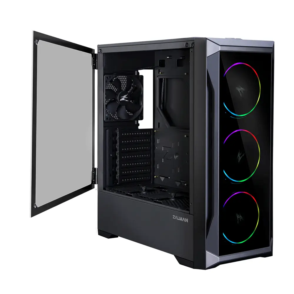 Zalman Z8 TG ATX Mid Tower PC Case, ARGB fan x3, T/G Computer Cases