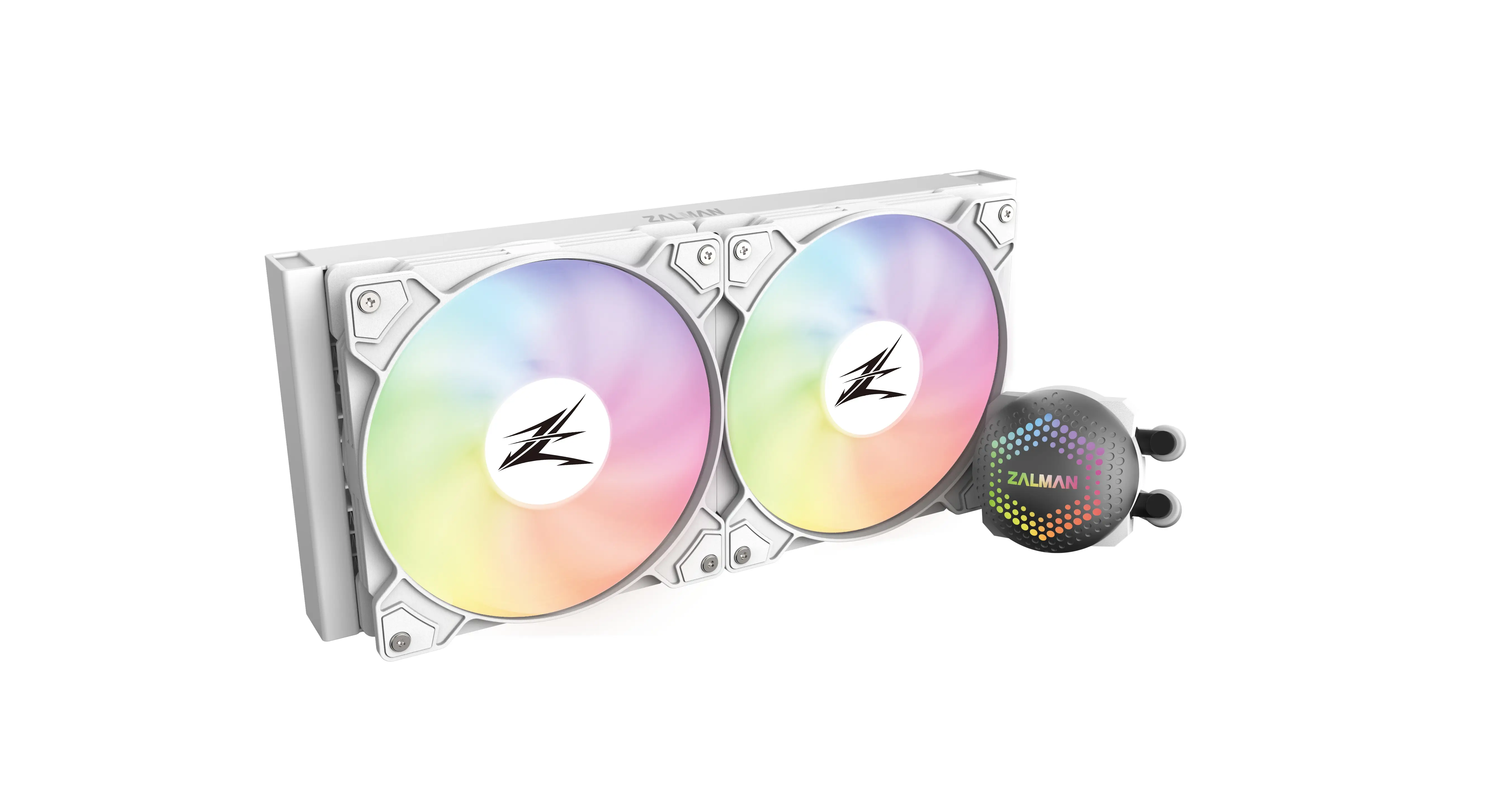 Zalman ALPHA24 White CPU Liquid Cooler 240mm Radiator 2 x 10 mm Fan ARGB pump Dual Computer Cooling Systems