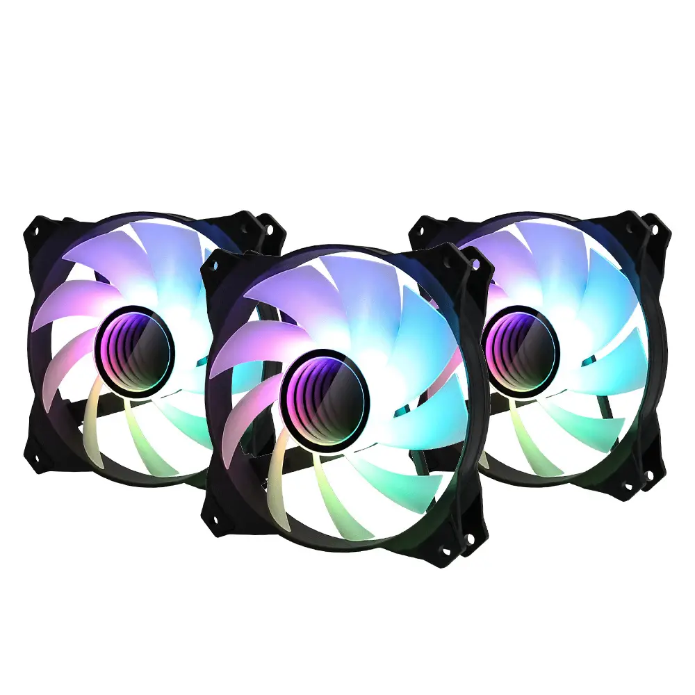Zalman ZM-IF120 3pack+ ZM-4PALC controller 120mm Milky White aRGB Fan infinity effect ZM-IF120A3 Computer Cooling Systems