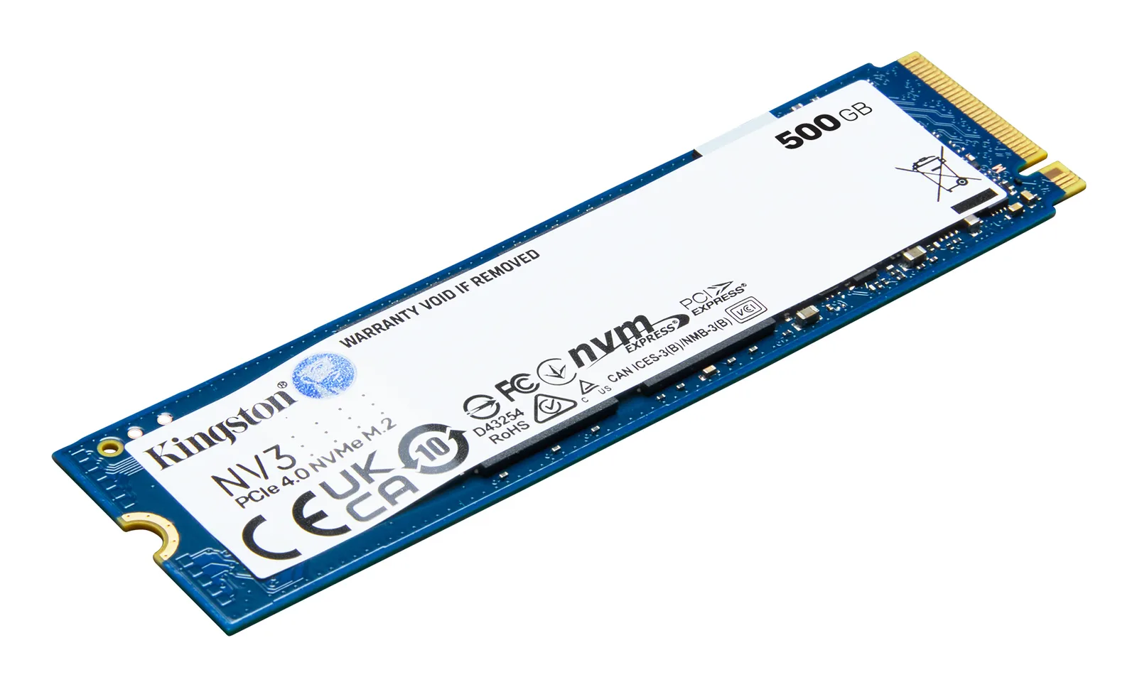 Kingston Technology NV3 SNV3S/500GBK 500 GB M.2 22x80 Gen4 NVMe SSD