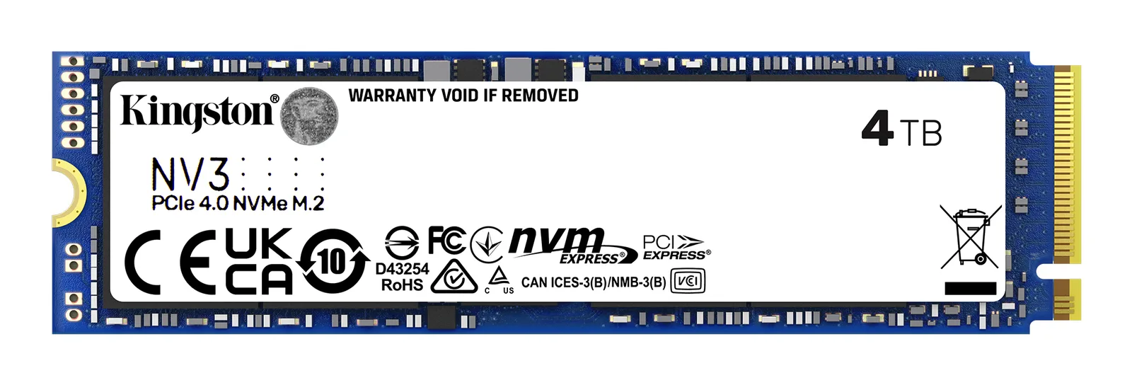 Kingston Technology NV3 SNV3S/4000GBK 4 TB M.2 22x80 Gen4 NVMe SSD Thumbnail 2