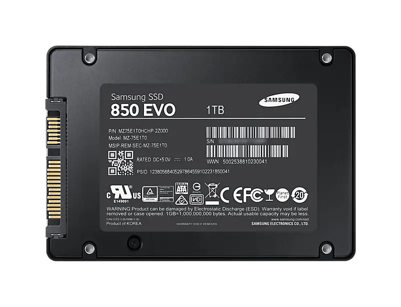 Samsung 850 EVO 1 TB MZ-75E1T0RW 2.5" SSD Thumbnail 4