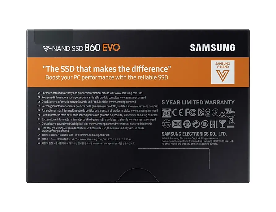 Samsung 860 EVO 250 GB MZ-76E250BW 2.5" SSD Thumbnail 6