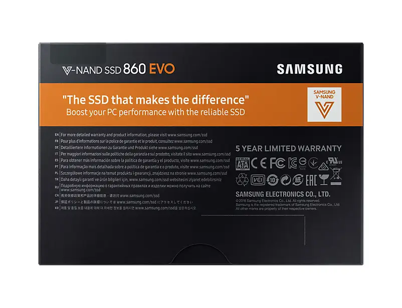 Samsung 860 EVO 500 GB MZ-76E500B 2.5" SSD Thumbnail 6