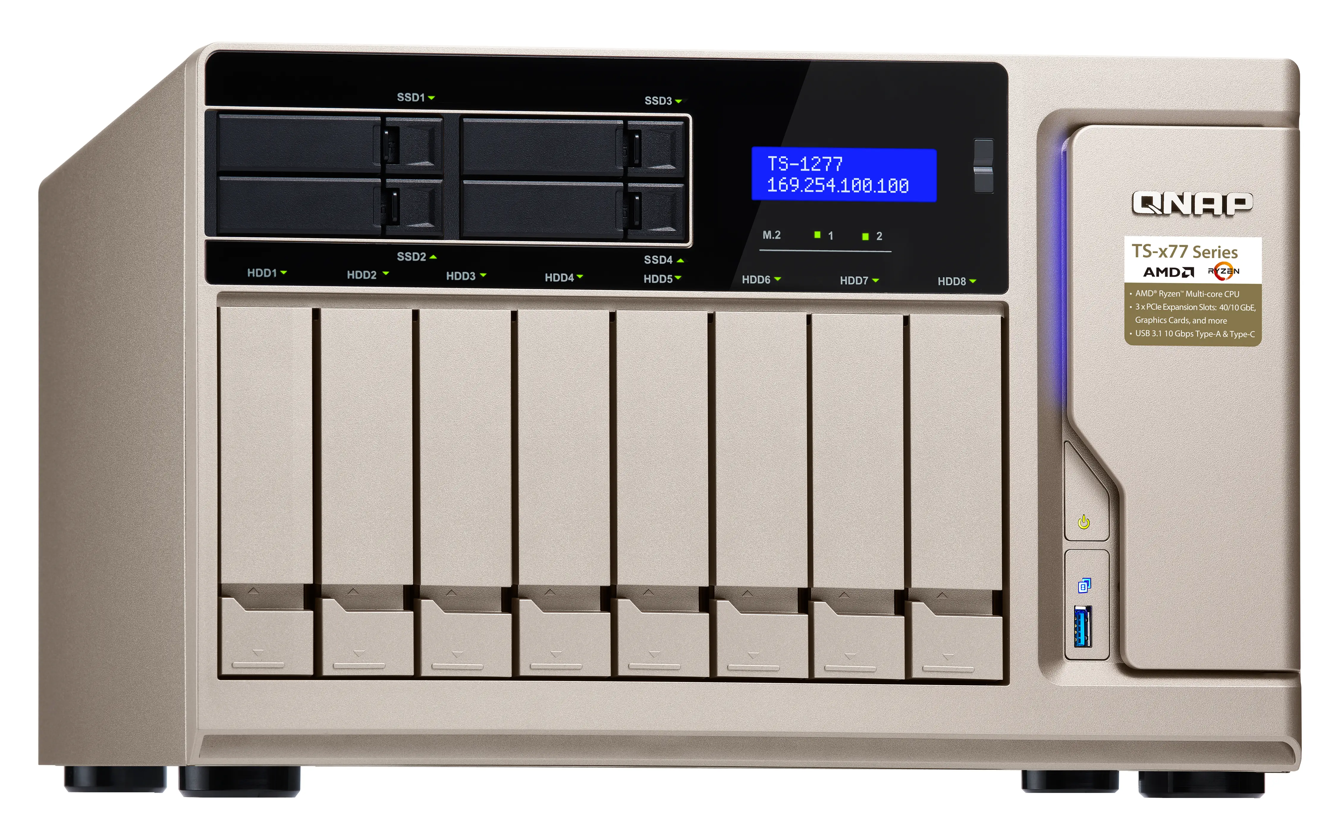 QNAP TS-1277 8 GB TS-1277-1600-8G/64TB-IWPRO Thumbnail 4