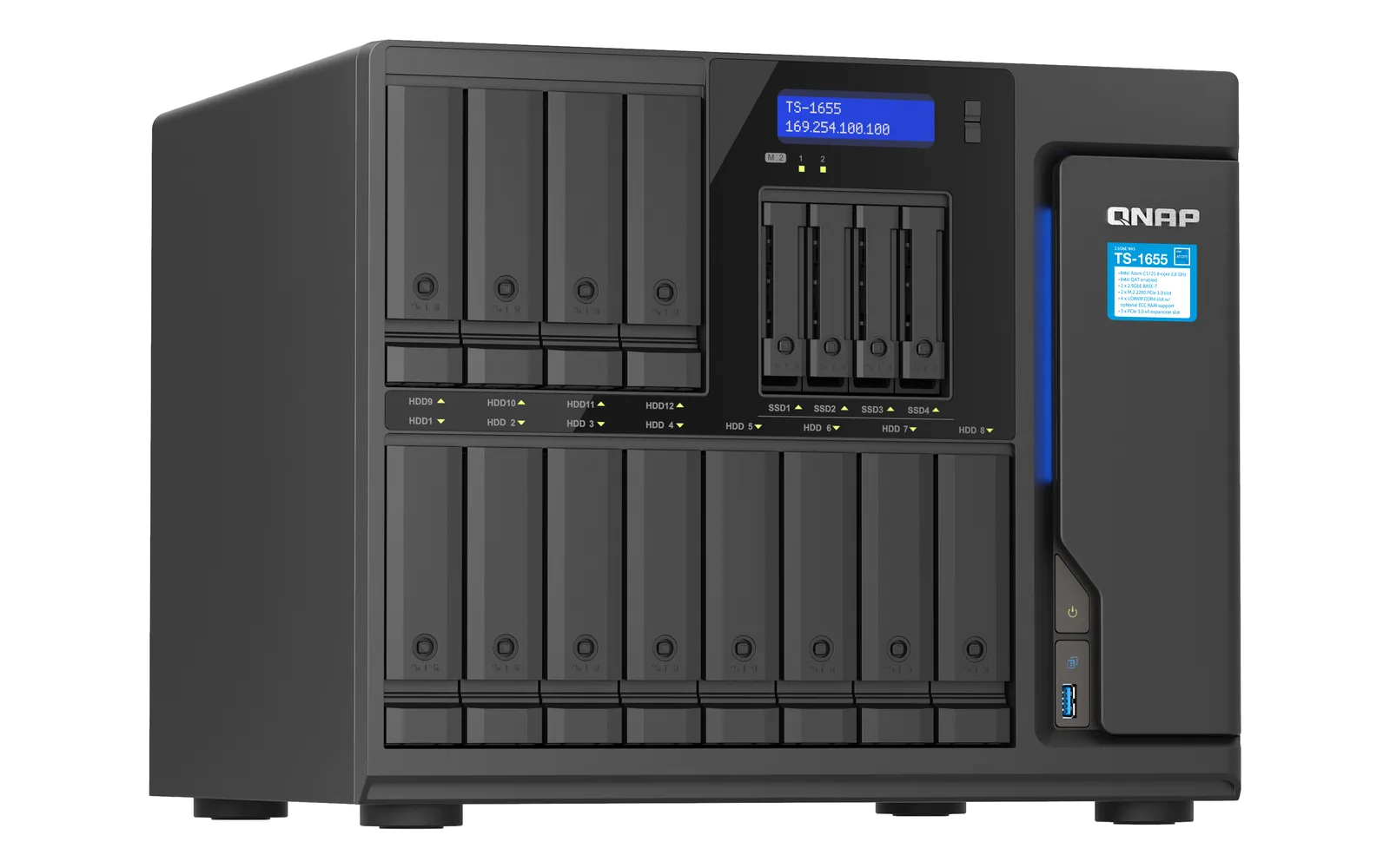 QNAP TS-1655-8G/192TB-REDPRO Thumbnail 5