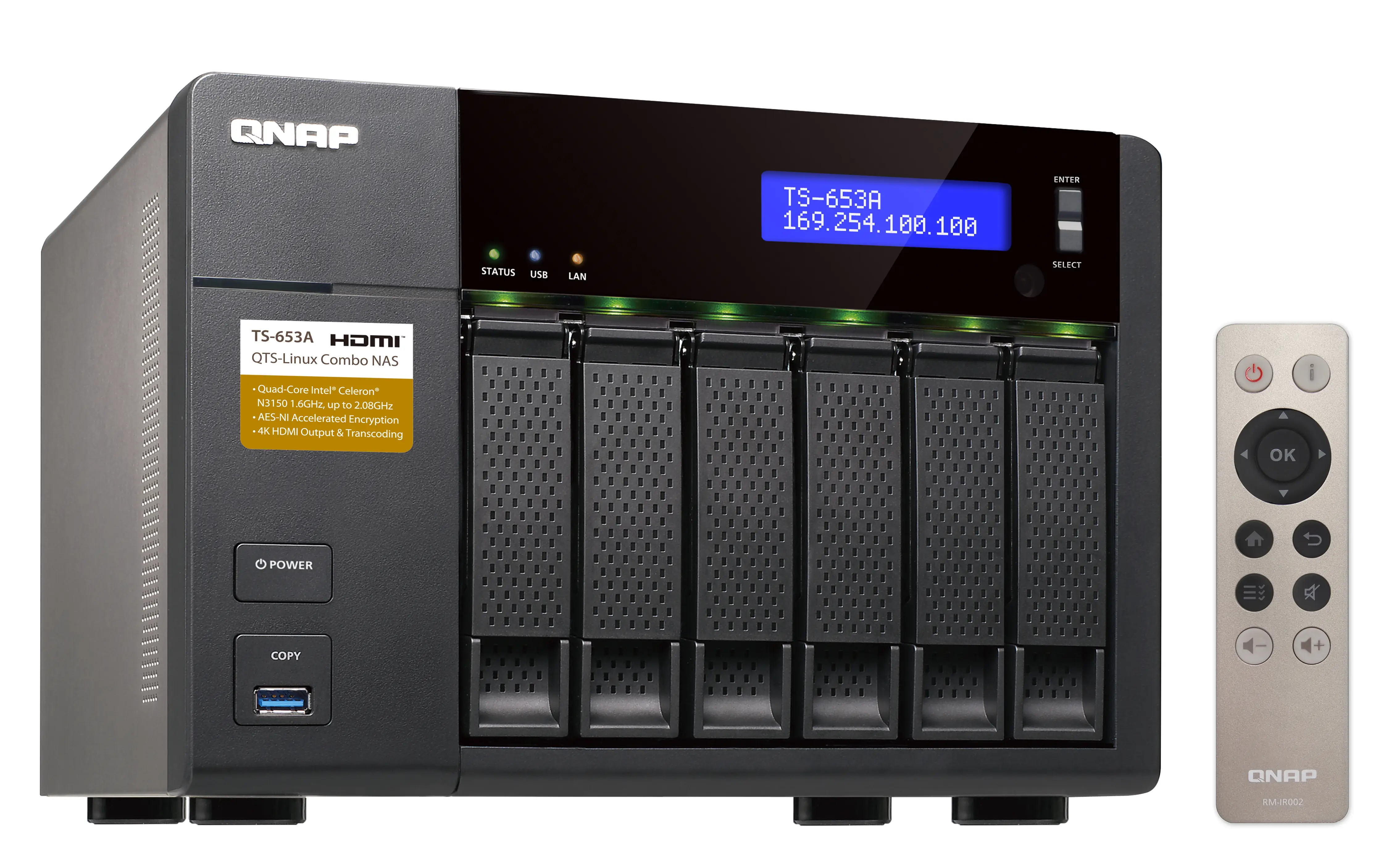 QNAP TS-653A 8 GB TS-653A-8G-24TB-REDPRO Thumbnail 1