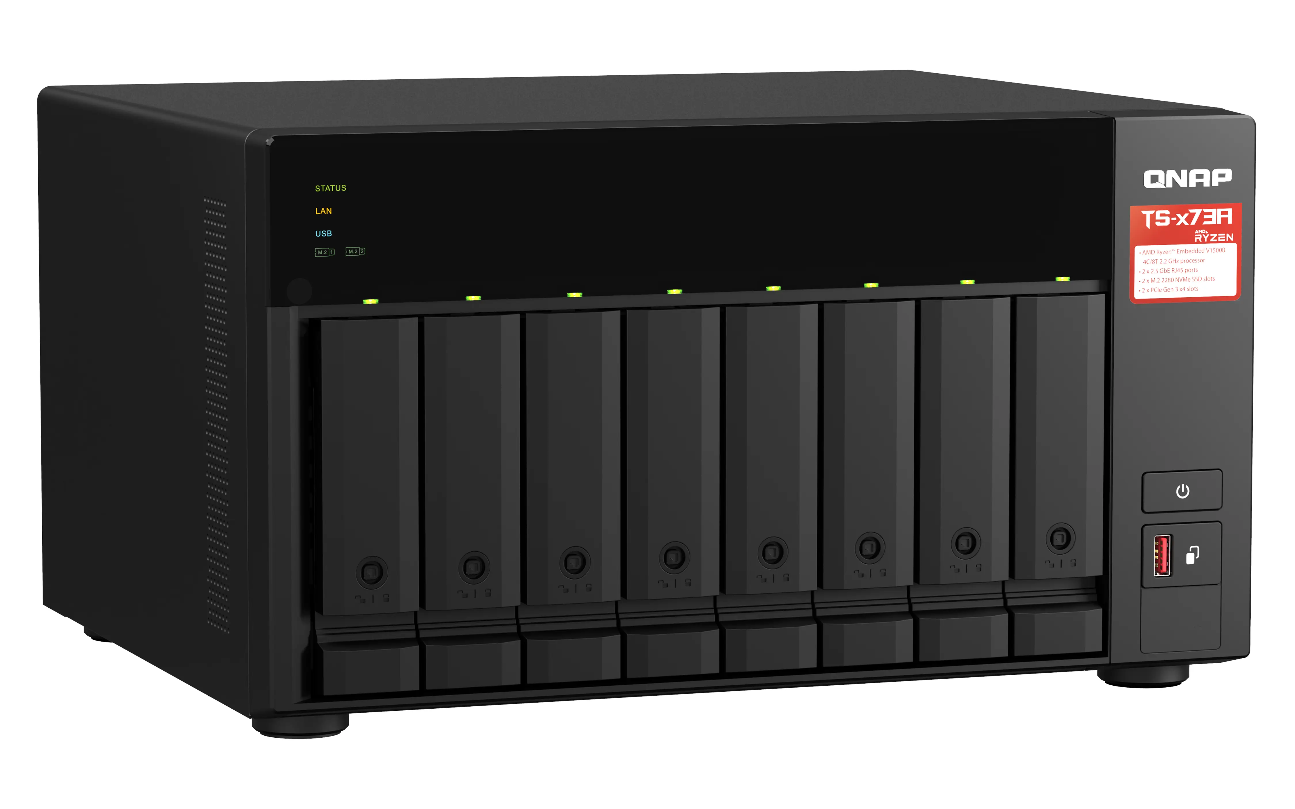 QNAP TS-873A 8 GB TS-873A-8G/64TB-REDPRO Thumbnail 2
