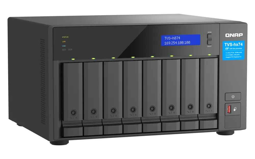 QNAP TVS-h874X-I9-64G/32TB-HC Thumbnail 2