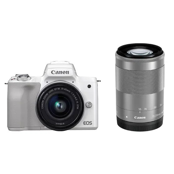 Canon Kiss M + EF-M 15-45mm + 55-200mm 2683C003 Digital Kame