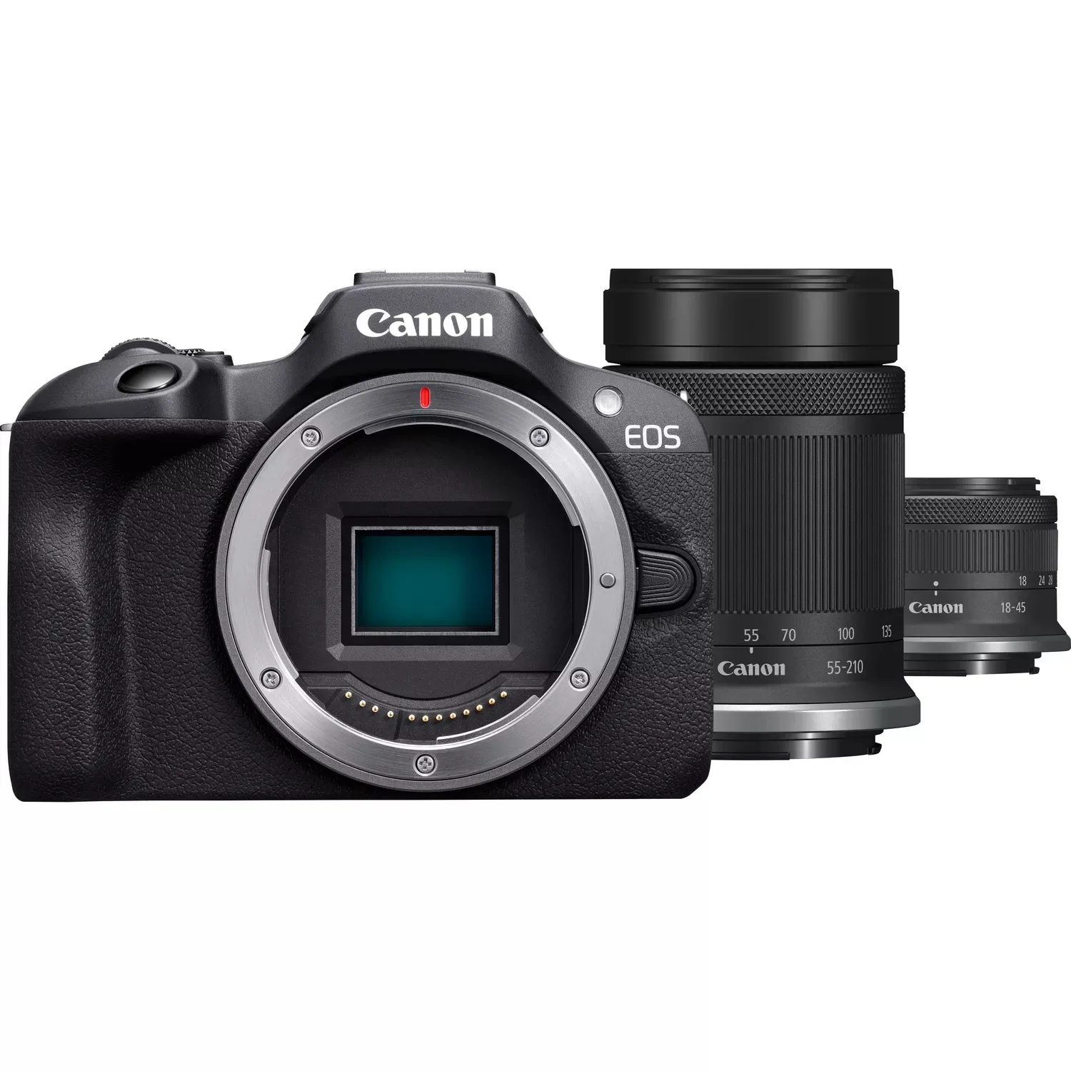 Canon EOS R100 + RF-S 18-45mm F4.5-6.3 IS STM + RF-S 55-200mm F5-7.1 IS STM Kit 6052C023 Digital Kame