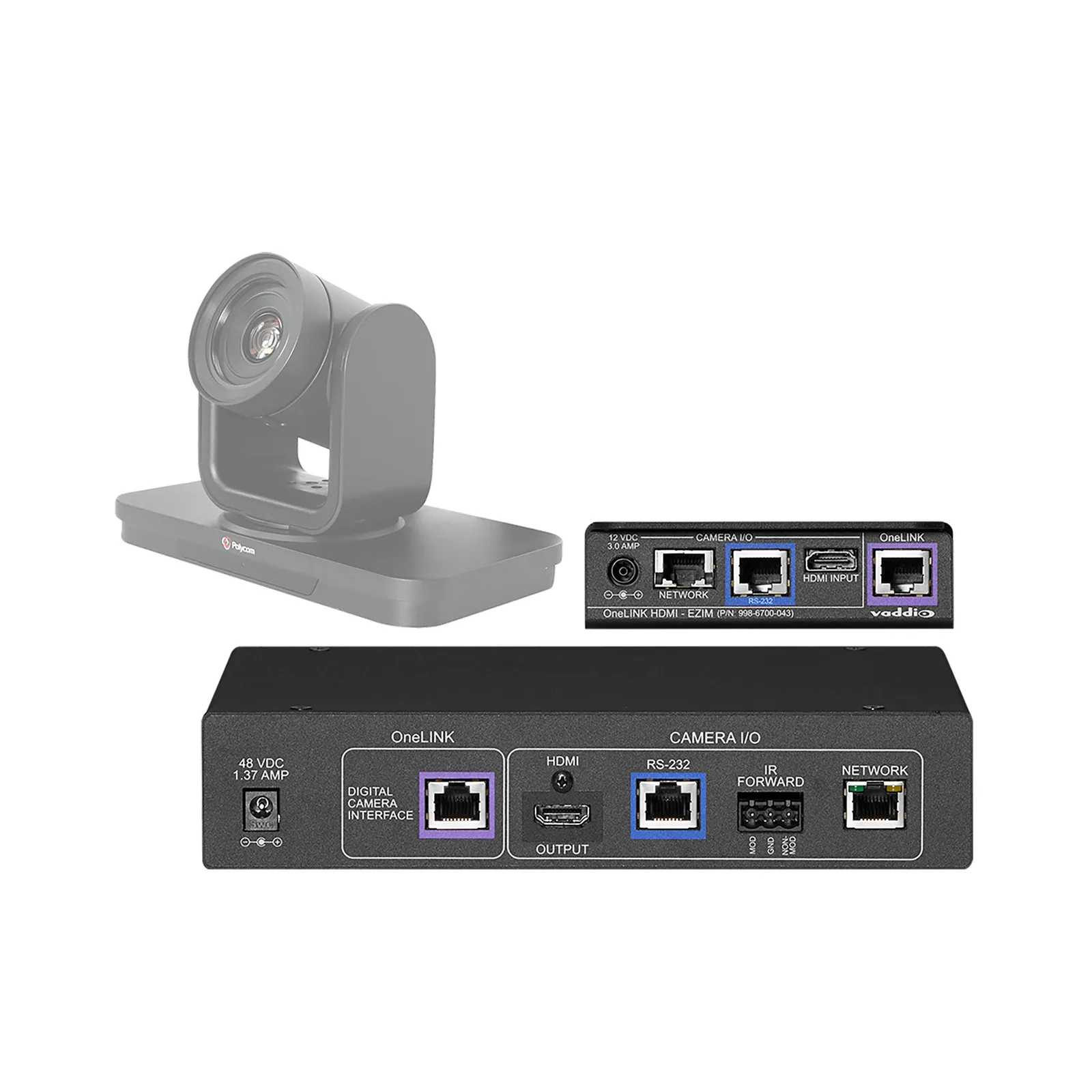 Vaddio Onelink For Polycom Eagleeye Iv Camera. Single Cat-5e/6 Camera Extension System 999-9520-000 9999520000 DVD/Blu-Ray Oynatıcı