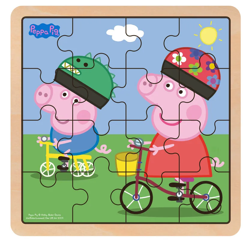Barbo Toys Peppa Pig - Wooden Puzzle - Bikeride 9006 Eğitici Oyuncak