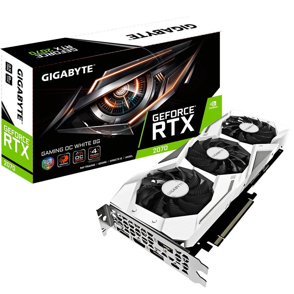 GIGABYTE GeForce RTX 2070 GAMING OC WHITE 8G GVN2070GAMINGCW GDDR6 Ekran Kartı