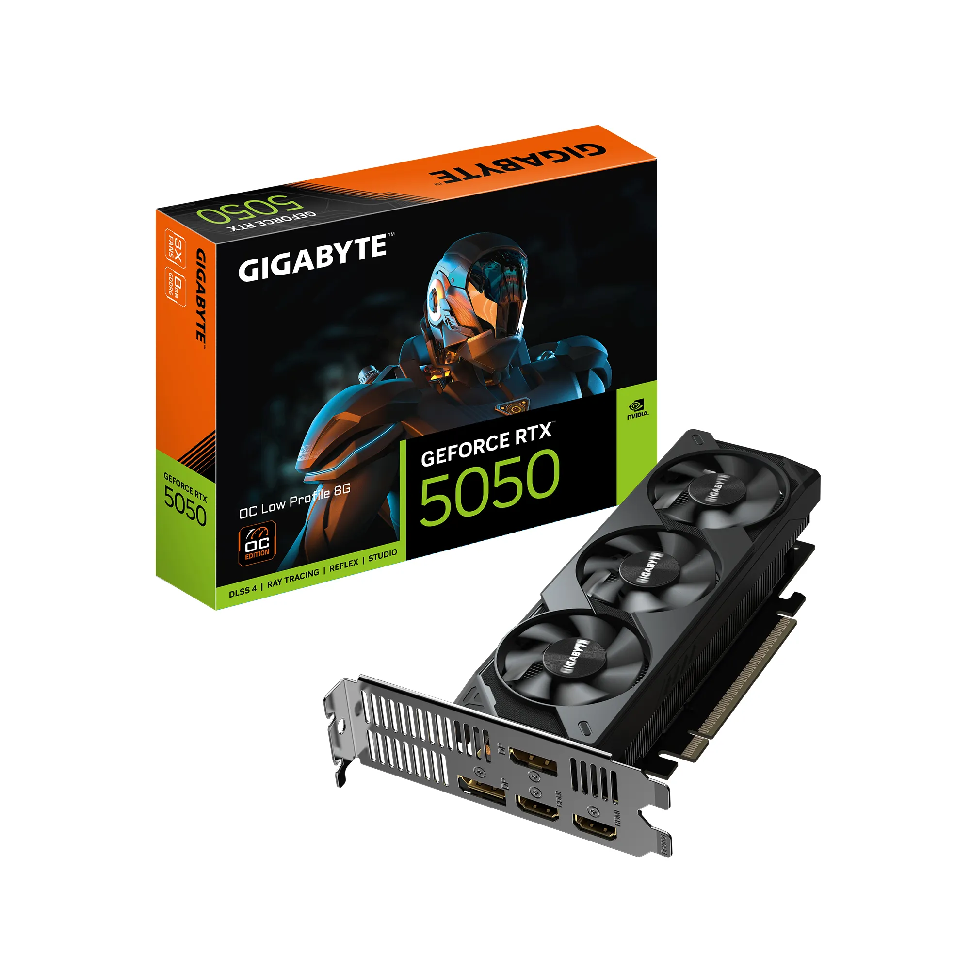 GIGABYTE GeForce RTX 5050 OC Low Profile 8G GV-N5050OC-8GL GDDR6 Ekran Kartı