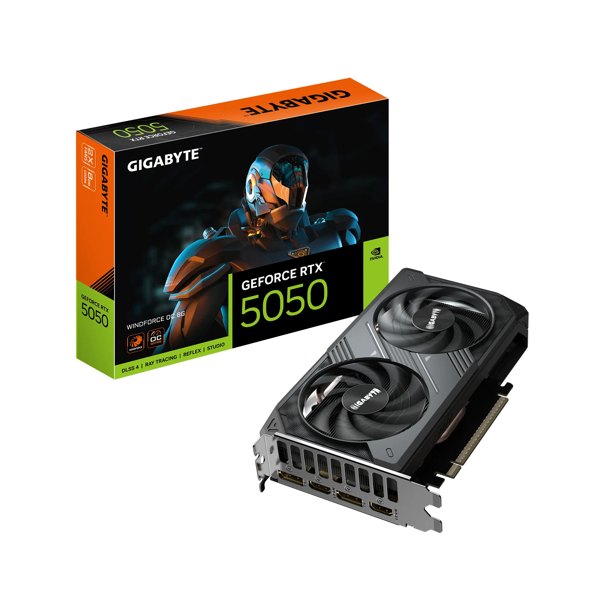 GIGABYTE GeForce RTX 5050 WINDFORCE OC 8G GV-N5050WF2OC-8GD GDDR6 Ekran Kartı