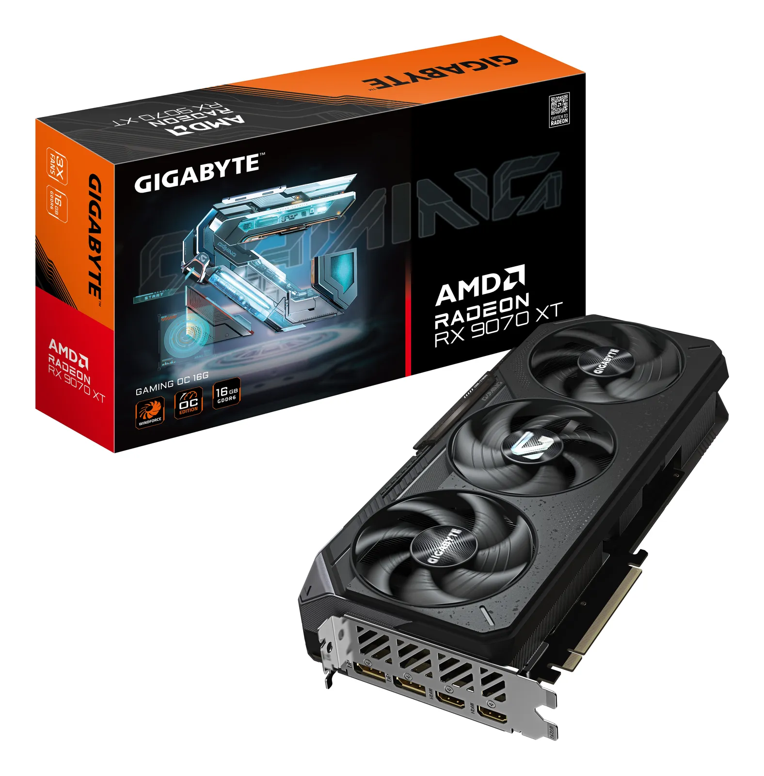 GIGABYTE Radeon RX 9070 XT GAMING OC 16G GV-R9070XTGAMING OC-16GD GDDR6 Ekran Kartı