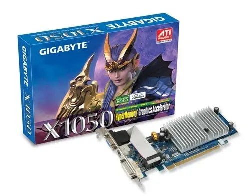 GIGABYTE Radeon X1050 GPU + HyperMemory 128MB GV-RX105512P8-RH Ekran Kartı