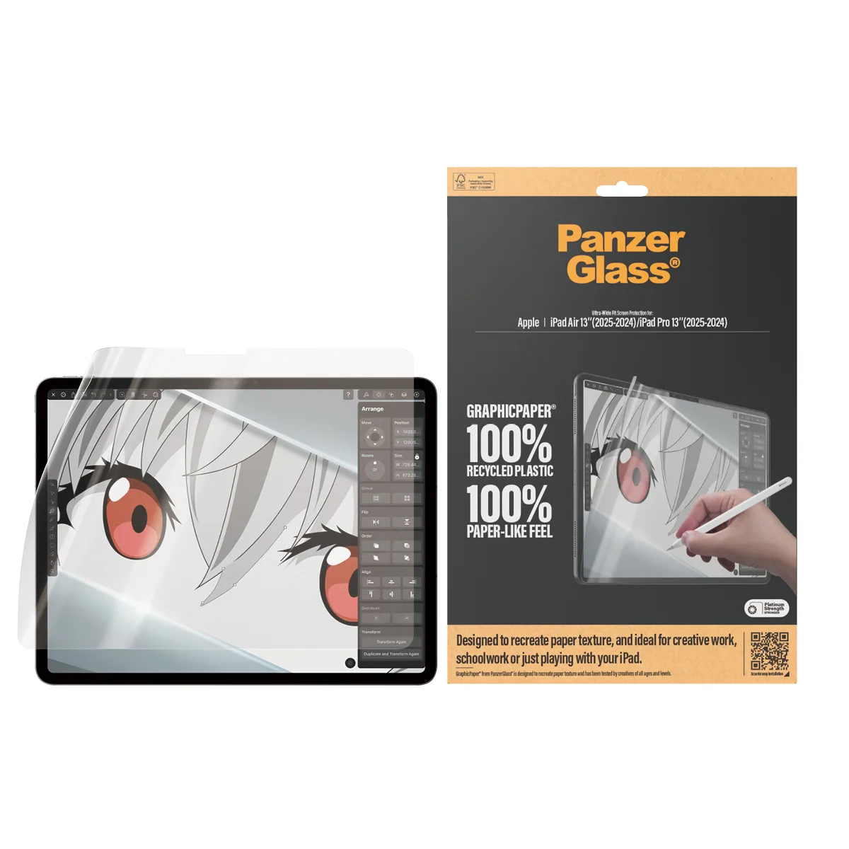 PanzerGlass® GraphicPaper® Screen Protector iPad Air 13'' (2024-2026) | iPad Pro 13'' (2024-2025) | Ultra-Wide Fit 2836 Thumbnail 2