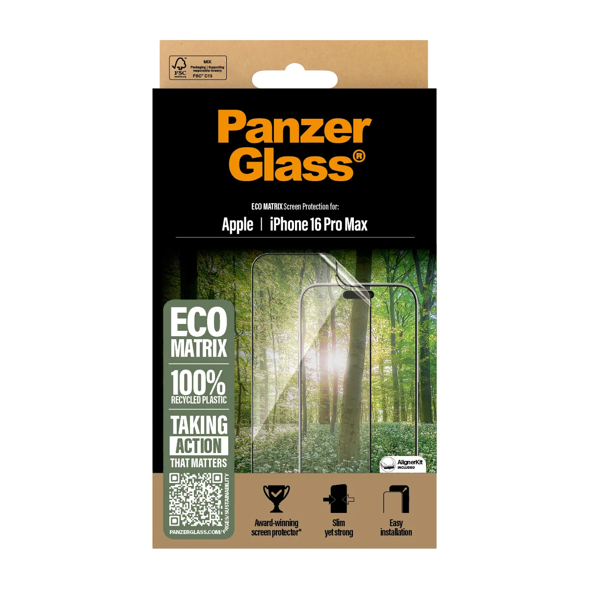 PanzerGlass® ECO MATRIX Screen Protector iPhone 16 Pro Max | Ultra-Wide Fit 2872 Thumbnail 3