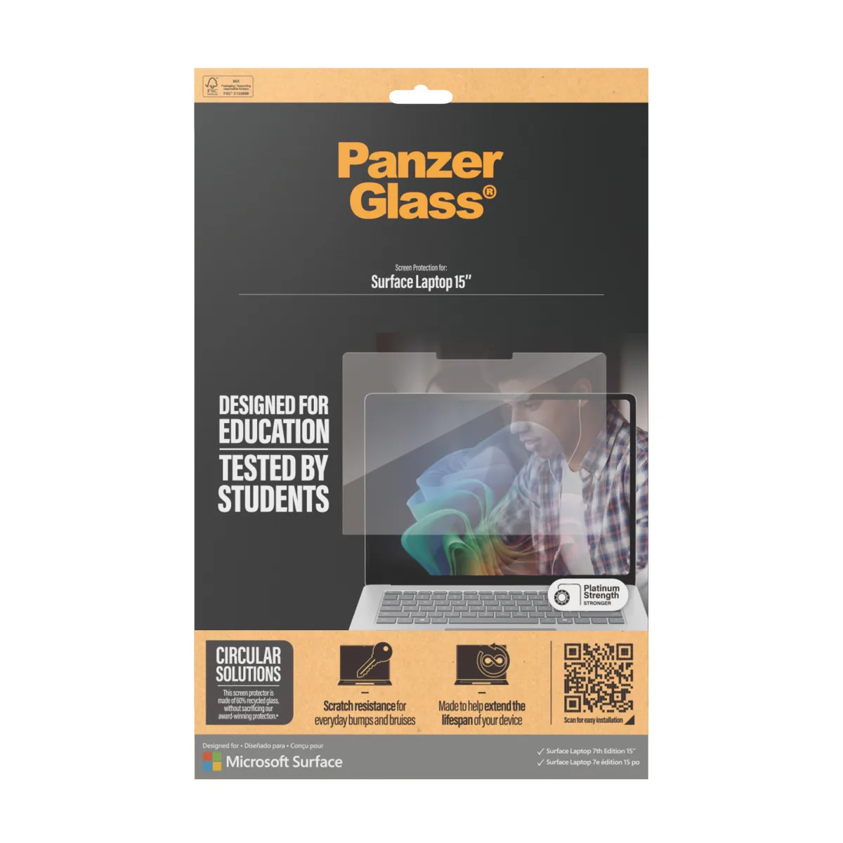 PanzerGlass® Screen Protector Microsoft Surface Laptop 7th Edition 15'' | Ultra-Wide Fit 6276 Thumbnail 2