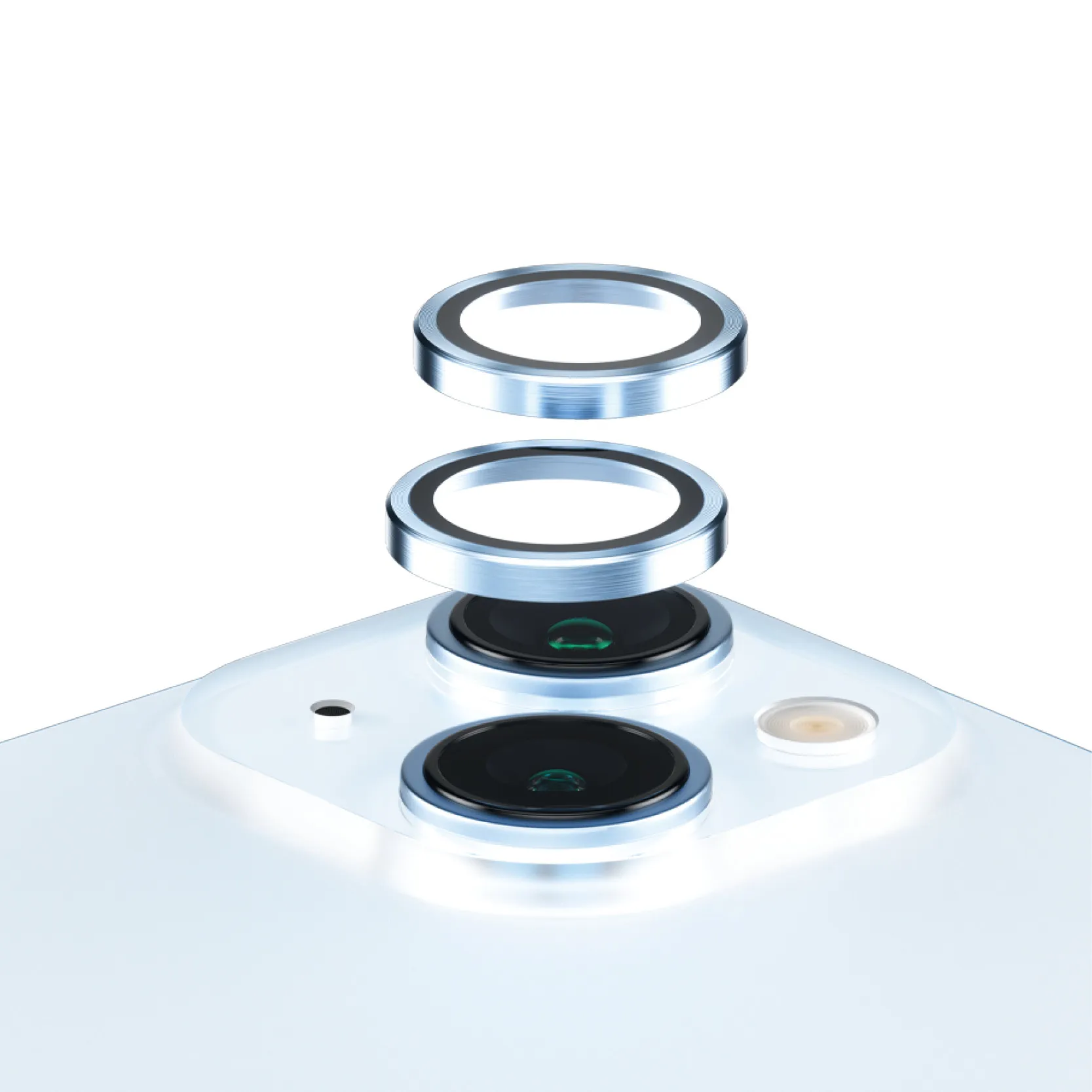 PanzerGlass® Hoops® Camera Lens Protector Blue iPhone 15 | 15 Plus 1190 Ekran Koruyucu