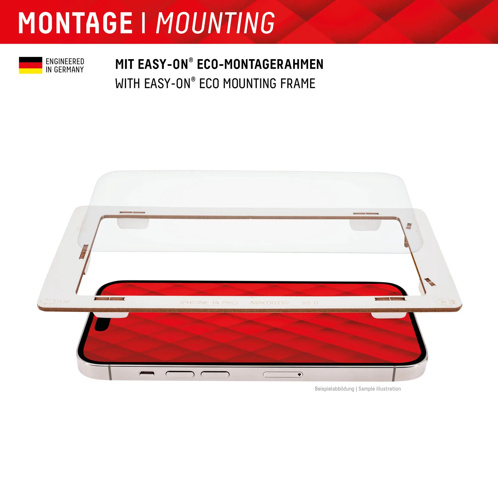 Displex Screen Protector (10H) for Xiaomi Redmi 12C, Eco Mounting Frame, scratch resistant 01817 Thumbnail 2