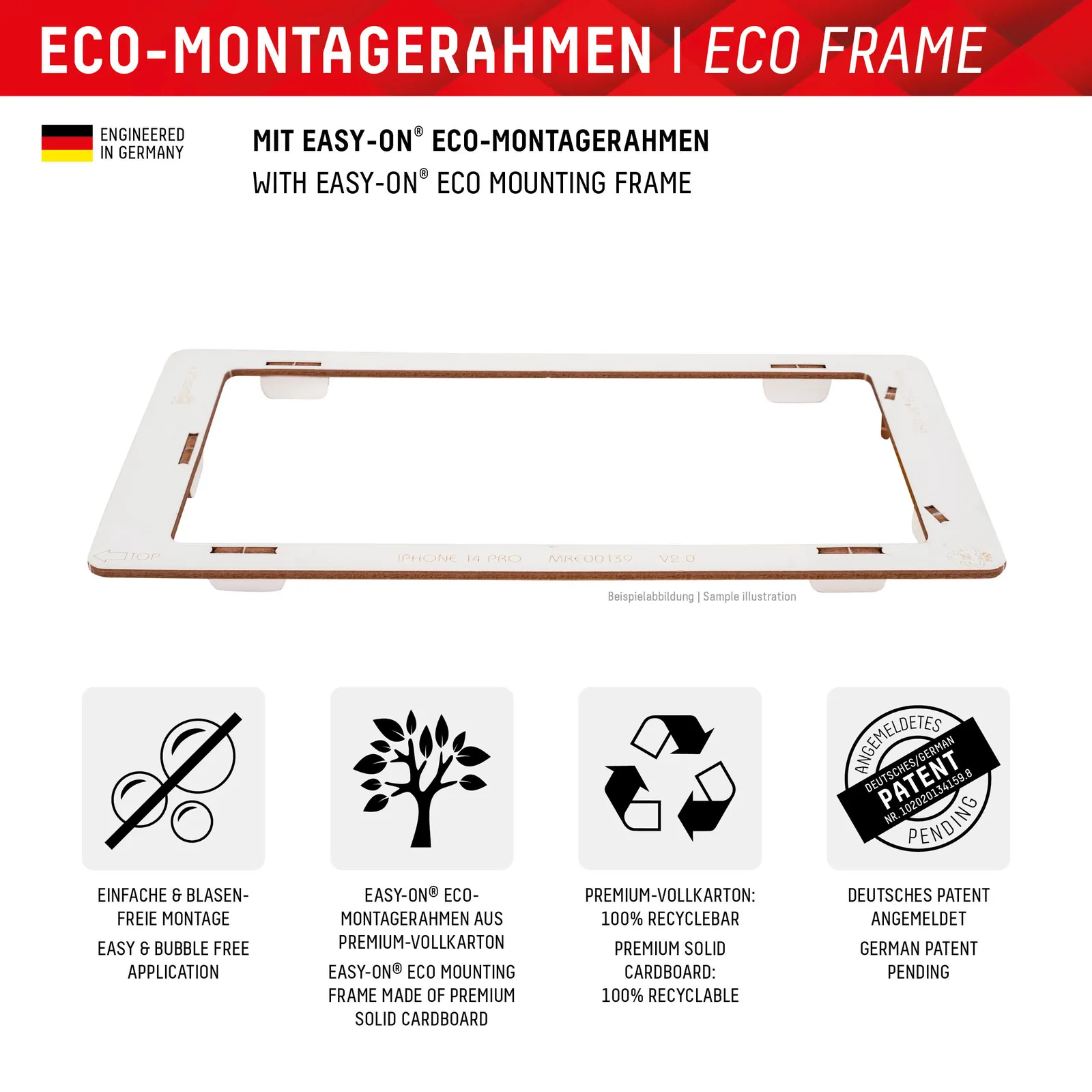 Displex Screen Protector (10H) for Xiaomi Redmi 12C, Eco Mounting Frame, scratch resistant 01817 Thumbnail 3
