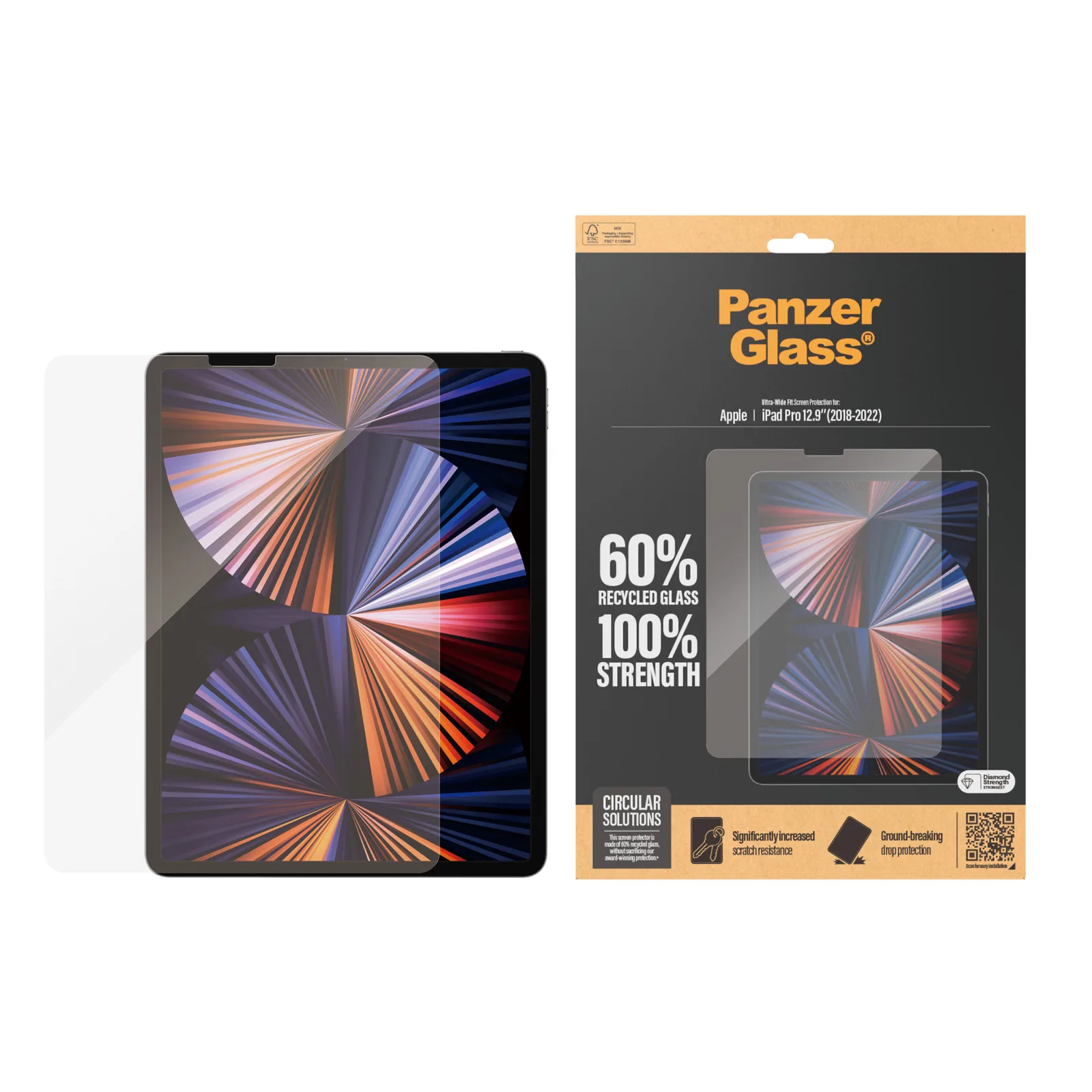 PanzerGlass® Screen Protector iPad Pro 12.9'' (2018, 2020, 2021, 2022) | Ultra-Wide Fit 2845 Thumbnail 1
