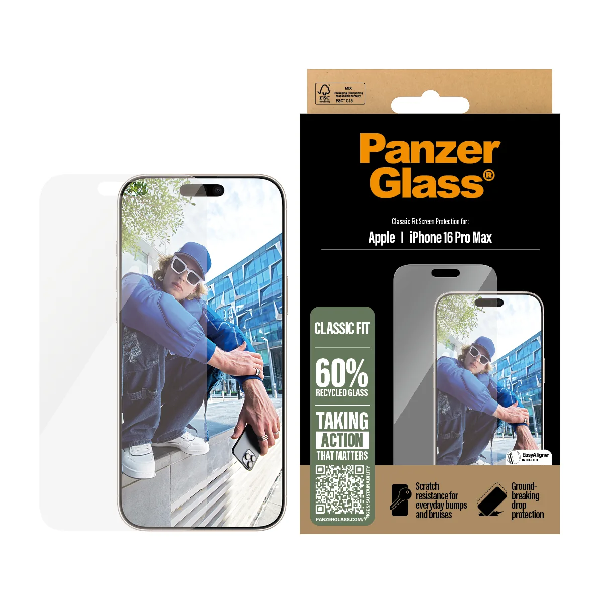 PanzerGlass® Screen Protector iPhone 16 Pro Max | Classic Fit 2876 Thumbnail 1