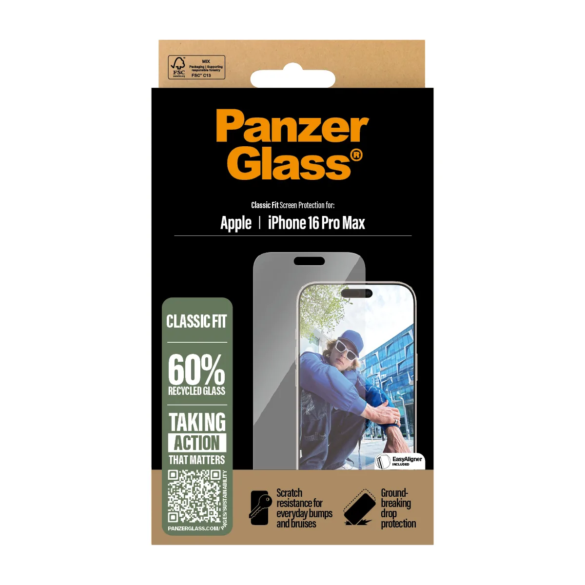 PanzerGlass® Screen Protector iPhone 16 Pro Max | Classic Fit 2876 Thumbnail 3