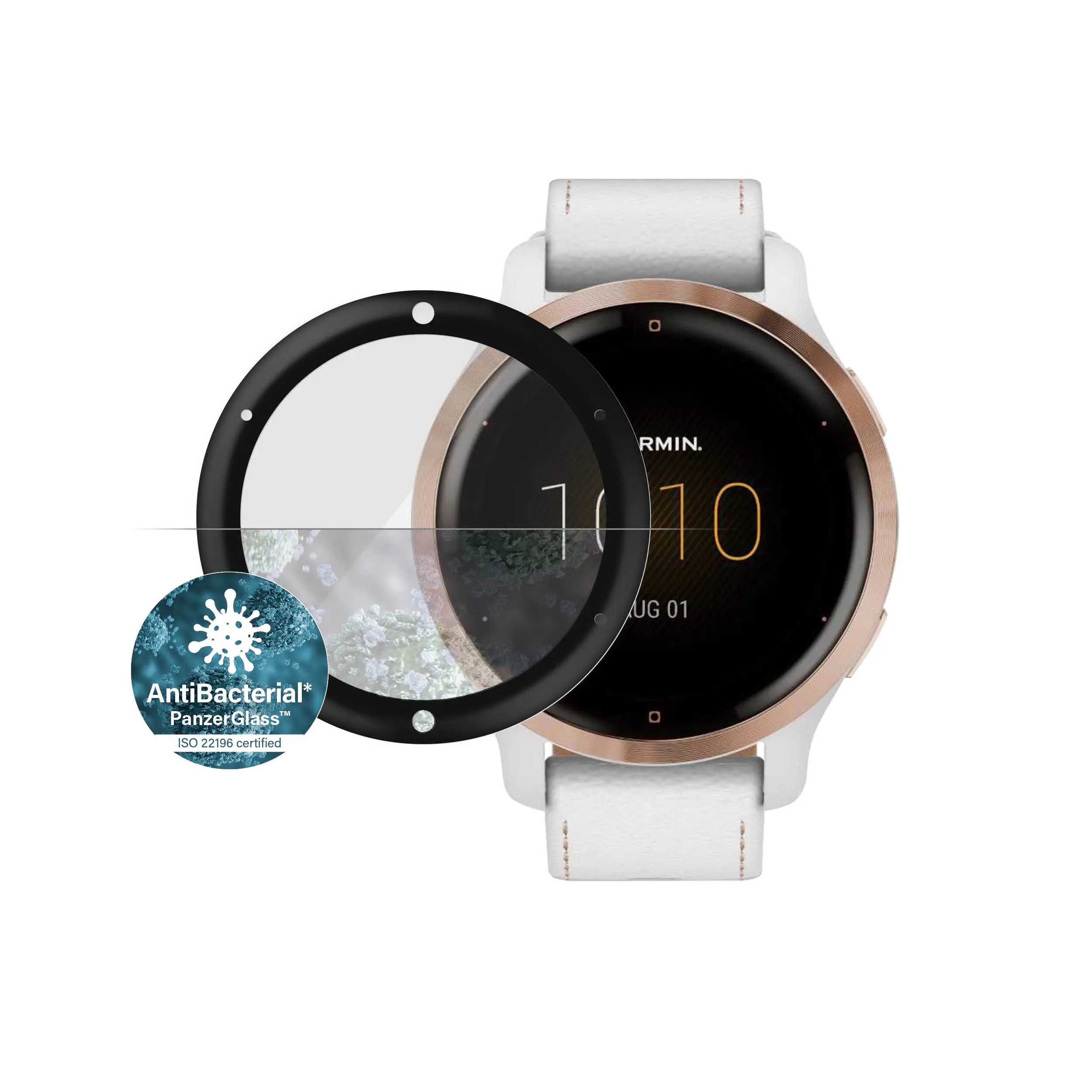 PanzerGlass® Garmin Venu 2S | Vivoactive 4s | Screen Protector Glass 3653 Ekran Koruyucu