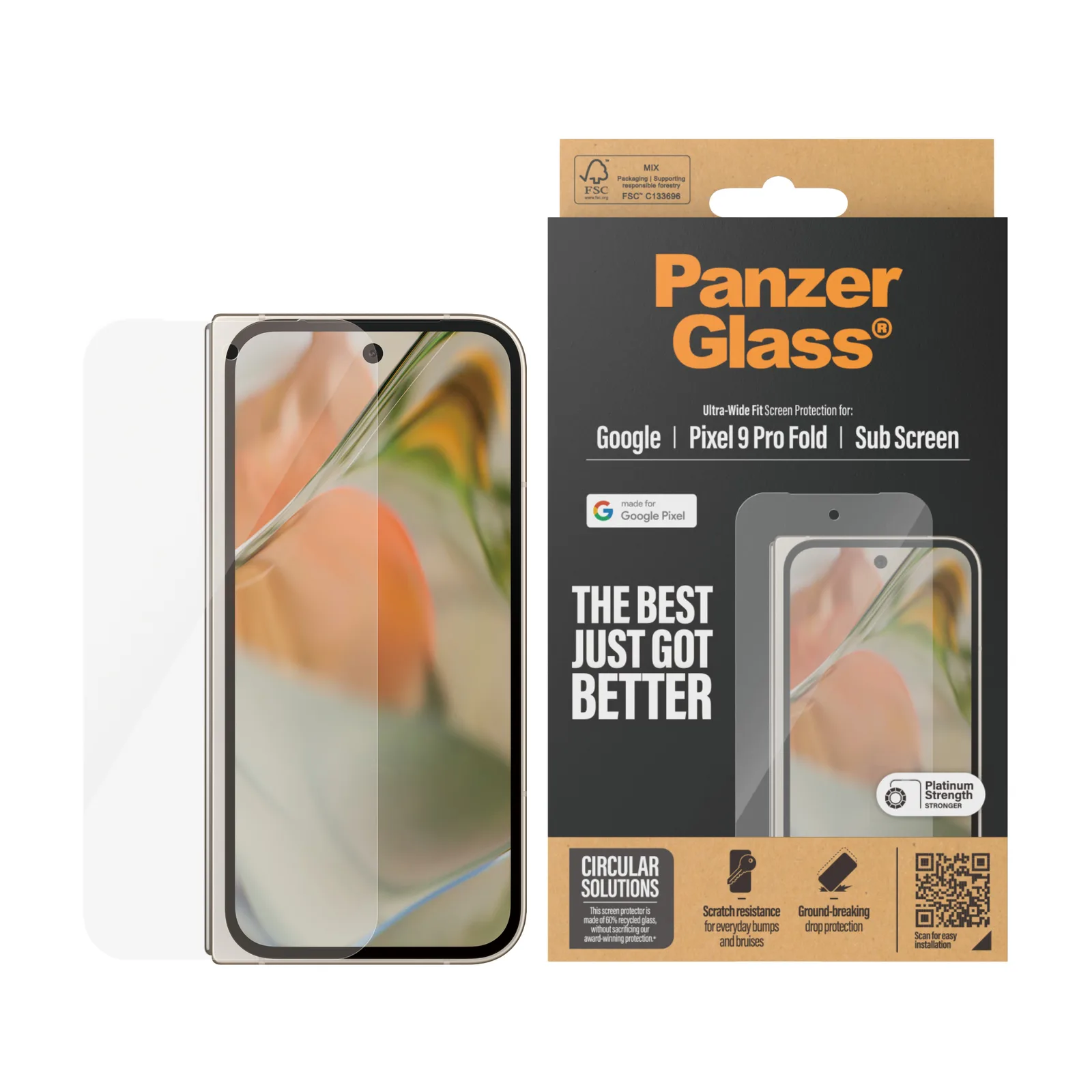PanzerGlass® Screen Protector Google Pixel 9 Pro Fold | Ultra-Wide Fit 4788 Thumbnail 2