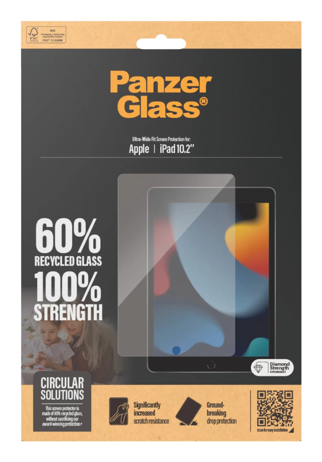 PanzerGlass® Screen Protector iPad 10.2'' (2019-2021) | Ultra-Wide Fit 2841 Thumbnail 3