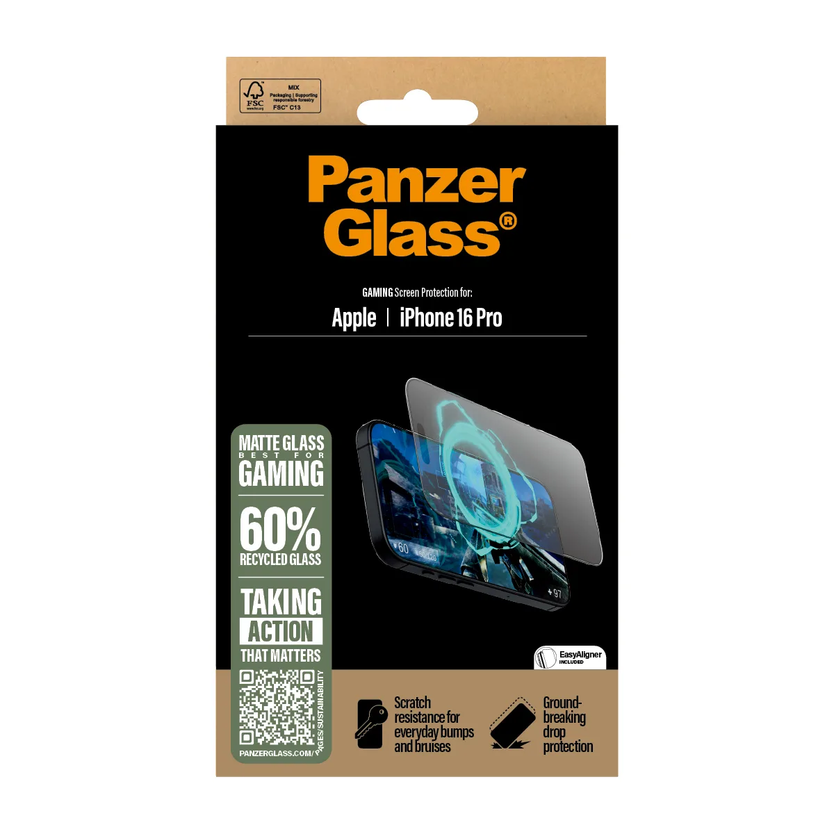 PanzerGlass® Gaming Screen Protector iPhone 16 Pro | Ultra-Wide Fit 2858 Thumbnail 4
