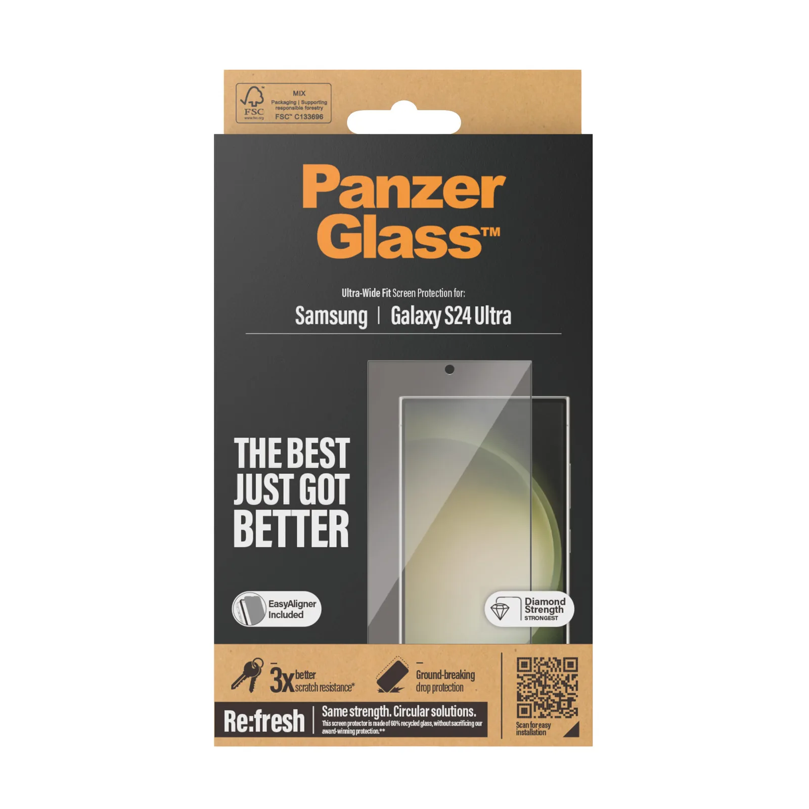 PanzerGlass® Screen Protector Samsung Galaxy S24 Ultra | Ultra-Wide Fit w. EasyAligner 7352 Thumbnail 4