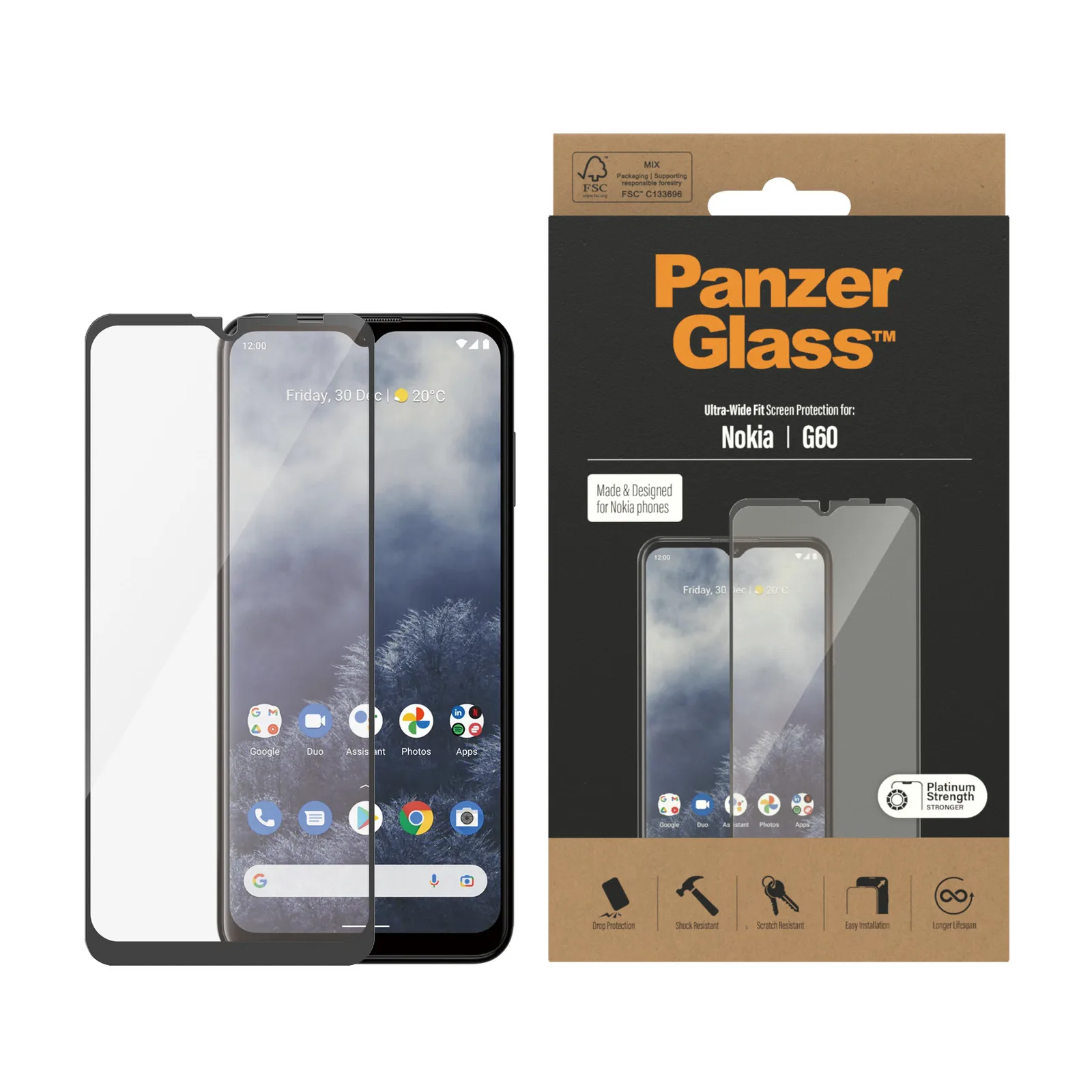 PanzerGlass NOKIA G60 CF BLK . 6793 Ekran Koruyucu