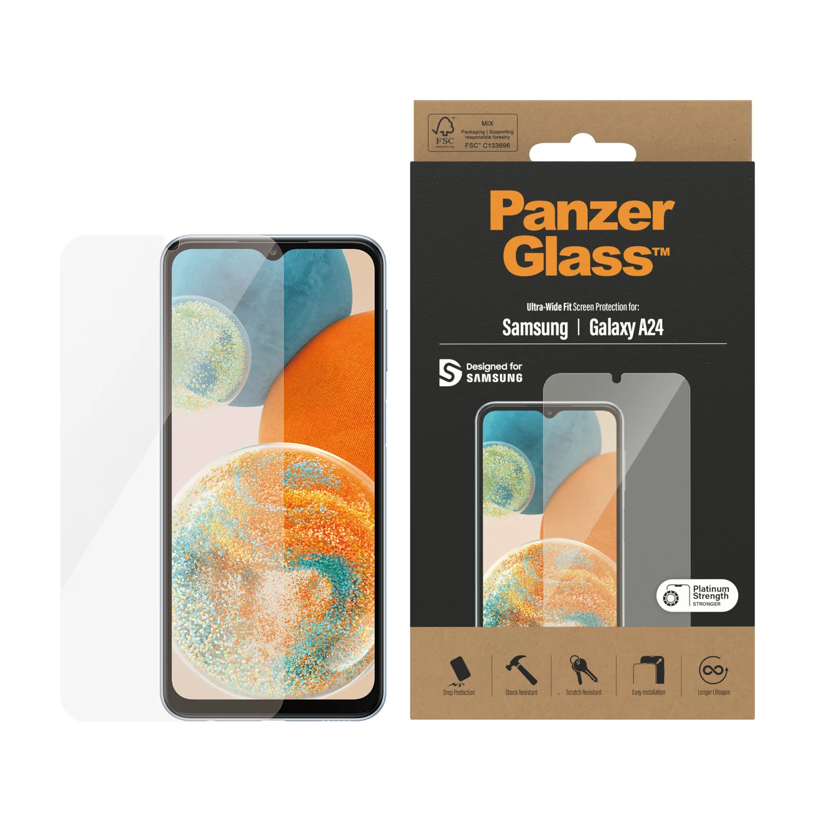 PanzerGlass® Screen Protector Samsung Galaxy A24 | Ultra-Wide Fit 7326 Thumbnail 2