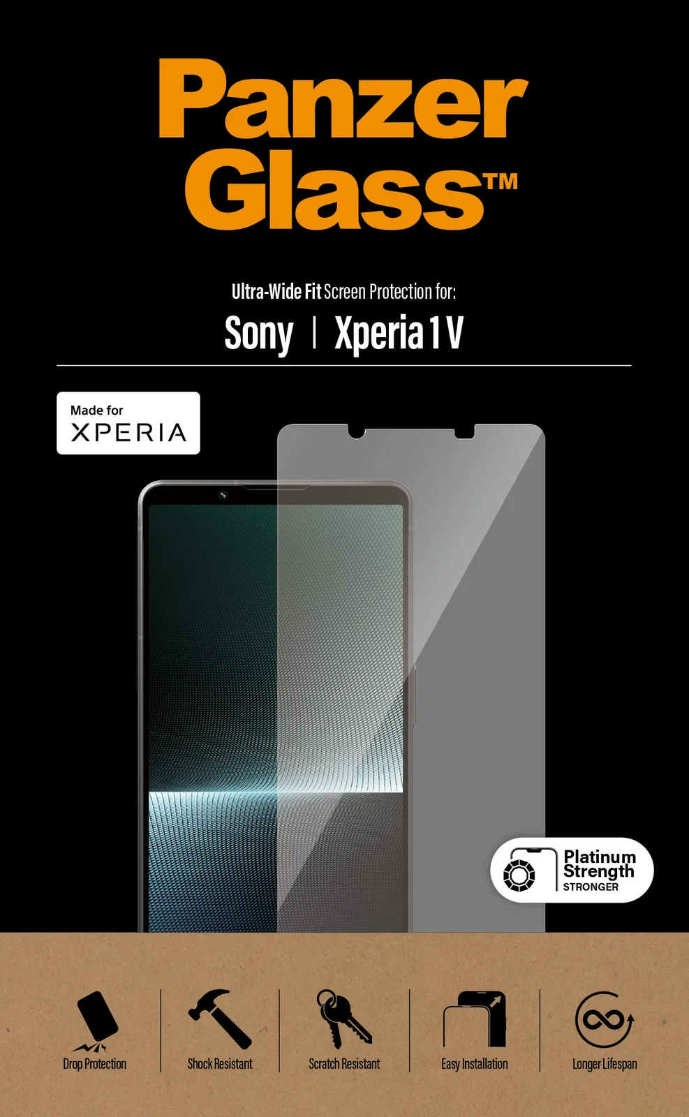 PanzerGlass® Screen Protector Sony Xperia 1 V 5G | Ultra Wide Fit 7642 Thumbnail 7
