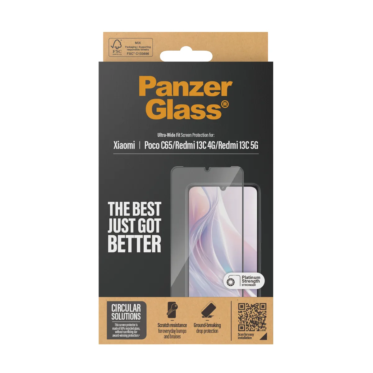 PanzerGlass® Screen Protector Xiaomi Poco C65 | Redmi 13C 5G | 4G | Ultra-Wide Fit 8076 Thumbnail 2
