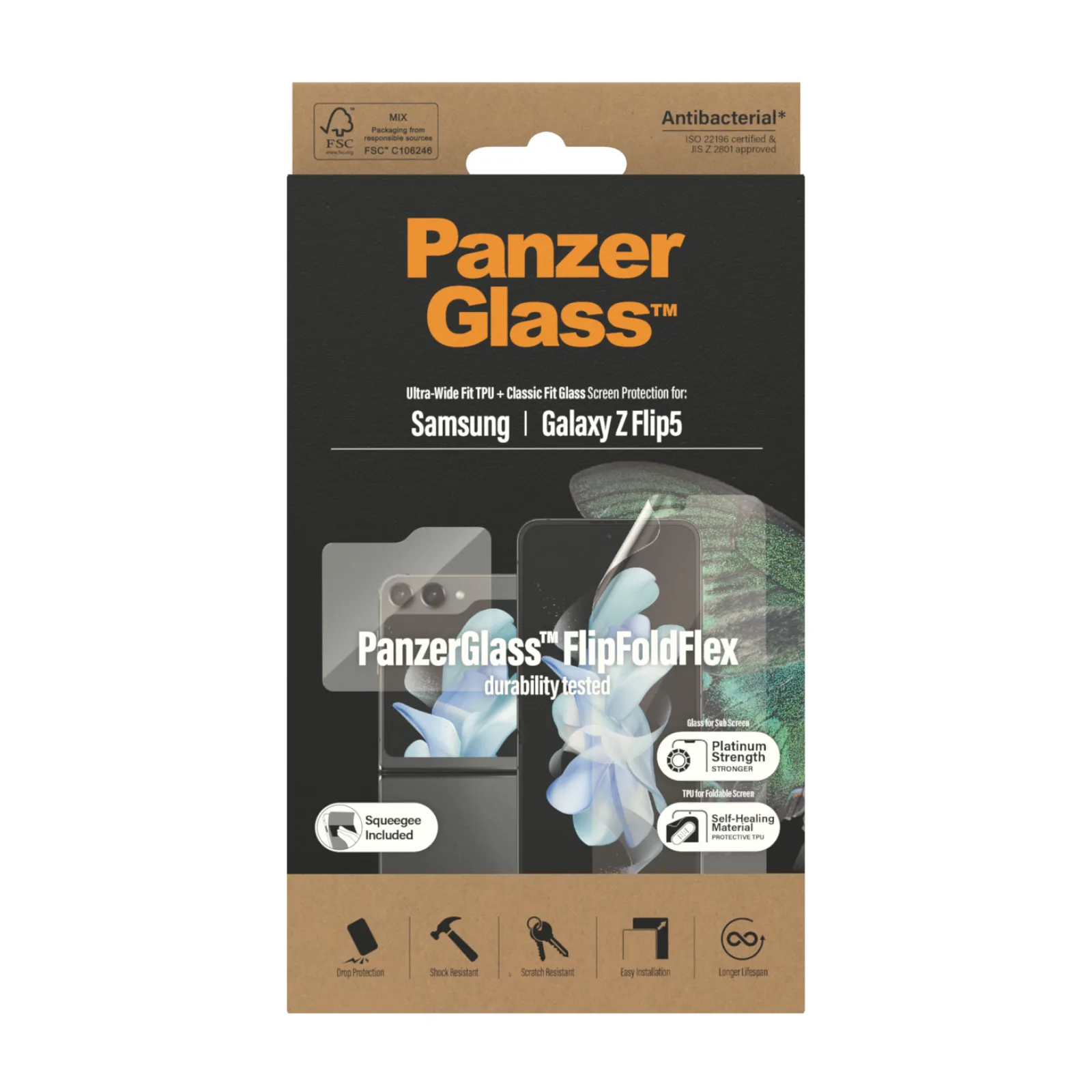 PanzerGlass® Screen Protectors Samsung Galaxy Z Flip 5G | Glass & Film 7338 Thumbnail 3
