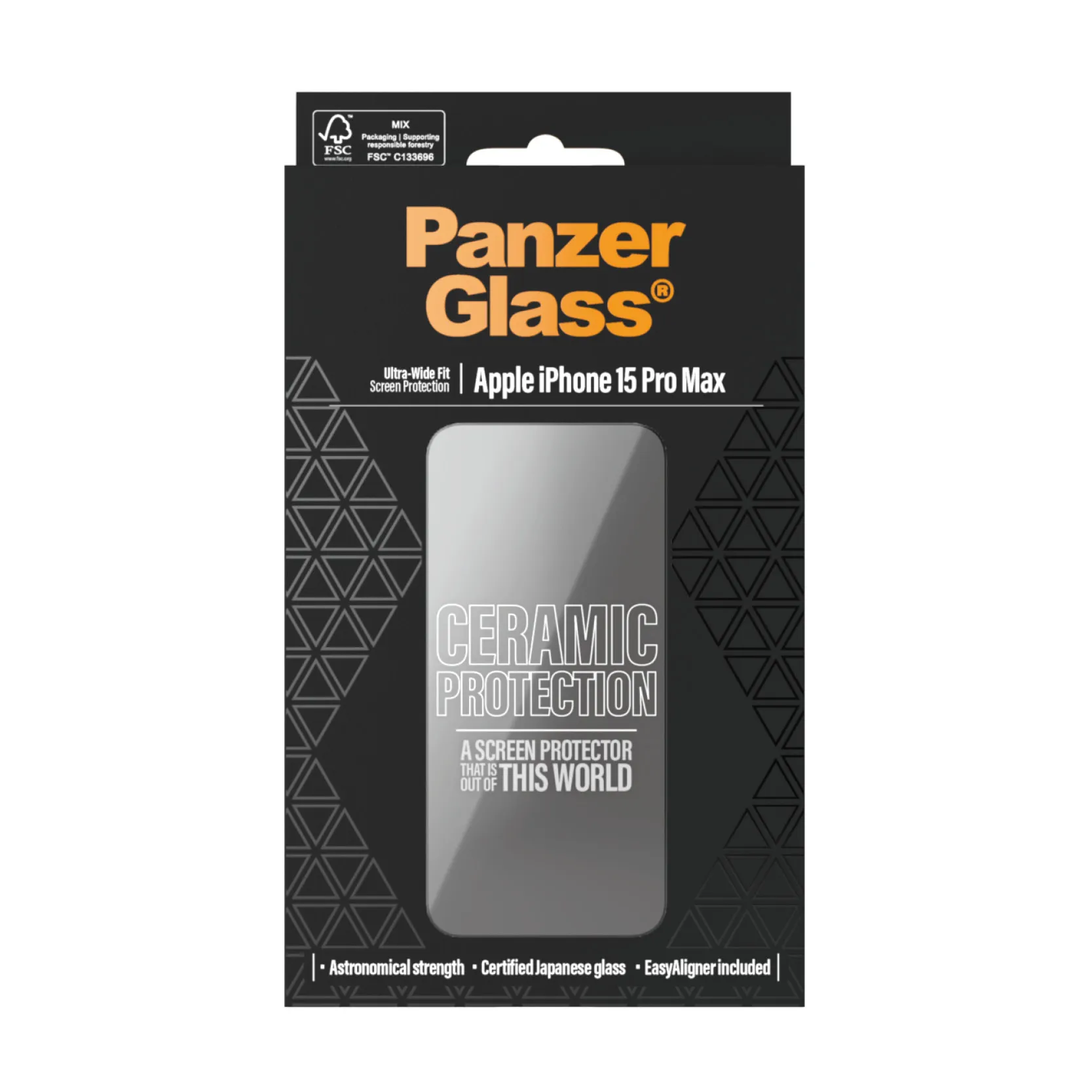 PanzerGlass® Ceramic Protection for iPhone 15 Pro Max | Ultra-Wide Fit w. EasyAligner 2840 Thumbnail 3