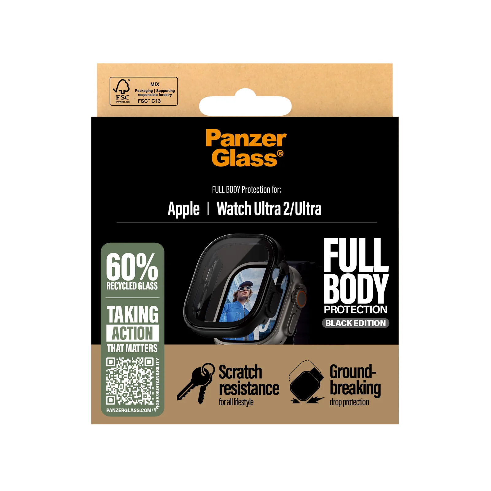 PanzerGlass® Case Full Body Black Apple Watch Ultra 3 | Ultra 2 | Ultra | 49mm 3724 Thumbnail 6