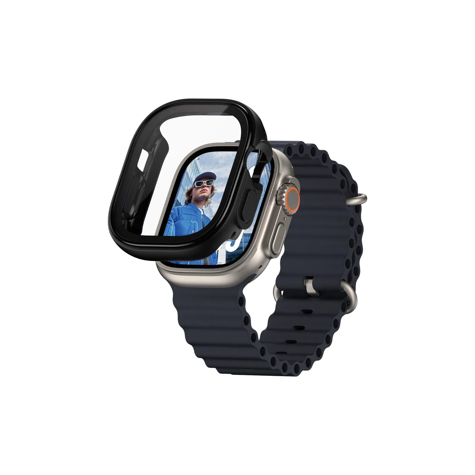 PanzerGlass® Case Full Body Black Apple Watch Ultra 3 | Ultra 2 | Ultra | 49mm 3724 Ekran Koruyucu